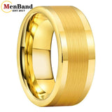 Polished Brushed Flat 10MM 12MM Classic Tungsten Men Women Wedding Ring Comfort Fit