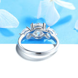 Excellent 3CT GRA Certified Double Halo Moissanite Rings for Women Engagement Wedding S925 Sterling Silver Jewellery