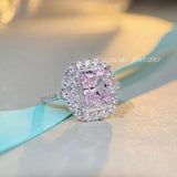 Luxury 3CT Radiant Cut Yellow, Pink, White Sapphire High Quality AAAAA High Carbon Diamond Party Engagement Rings - The Jewellery Supermarket