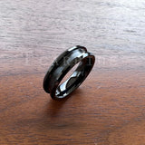 Groove Beveled Polished Finish 4/6/8mm Tungsten Carbide Engagement Rings