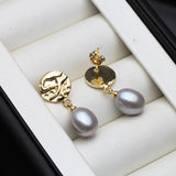 Ethnic Design Real Multicolour Fresh Water Pearl Yellow Silver 18KGP Earrings