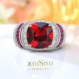 Elegant New Coloured Treasure Ring for Women Set with High Quality AAAAA High Carbon Diamonds, Fine Jewellery