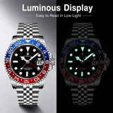 Top Brand Sapphire Crystal Stainless Steel 100M Water Resistant Quartz Watch