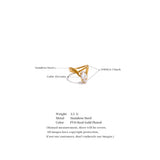 18K Gold Plated Stainless Steel AAA Zirconia Diamond  Delicate Ring Exquisite Fashion Jewellery