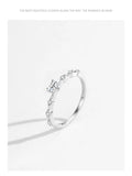 Sweet Heart shaped Sterling Silver Dazzling AAAA Lab Created Diamond Rings