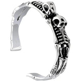 New Creative Personality Gothic Skull Open Bracelet Men's Hip Hop Rock Punk Fashion Jewellery