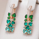 14K Gold Filled Pink Red Green Blue Purple AAA Zircon Crystals Earrings Fine Jewellery