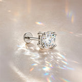 Pear, Princess, Marquise, Cushion Asscher Cut Silver Moissanite Diamonds Stud Earrings