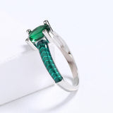 Exquisite Enamel Classic Inlay Blue Purple Black Yellow AAA Zircon Rings