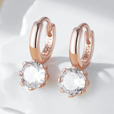 14 Karat Rolled Gold AAA Zircon Diamonds High Quality Delicate Drop Earrings