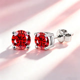 Multicolour 0.1ct-2carat Moissanite Diamonds  D VVS1 925 Silver Stud Earrings