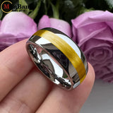 Dome Band Center Brushed 8MM 10MM Men's and Women's Tungsten Carbide Rings