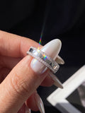 Lovely Round VVS1 D Colour Moissanite Diamonds Stellar Spikes Ring Fine Jewellery