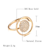 AAA Zircon Diamonds Full Paved 14K Filled Gold Unique Luxury Design Ring