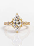 Fashion Real 2 Carat VVS1 D Colour Marquise Moissanite Diamond Engagement Ring