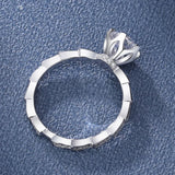 Terrific 1CT VVS1 GRA Certified Moissanite Diamonds Solitaire Rings, Engagement Wedding Silver Fine Jewellery