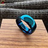 Dome High Polish Classics I Love You 6/8MM Men Women Wedding Tungsten Couple Rings