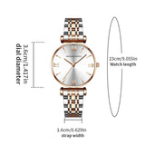 Elegant Ladies Rose Gold Fashion Watch, Stainless Steel Strap Japanese Movement Quartz Waterproof Ladies Watches