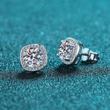 Terrific 6.5mm D Color VVS1 4 Claws Moissanite Diamonds Unisex Stud Earrings