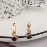 Superb Water Drop Design 14K Rolled Rose Gold AAA Zircon Crsytals Earrings for Women,  Party Fine Jewellery