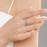 Luxury Emerald Cut AAAA Lab Created Diamond 925 Sterling Silver Fashion Fine Ring