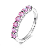Luxury 0.7CT D Colour Moissanite Diamonds Eternity Rings - GRA Certified Silver Engagement Wedding Fine Jewellery