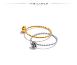 18K Gold Plated Popular Stainless Steel Metal Cast Small Flower Fashion Ring
