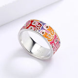 Fashion Color Cat Face Unique Handmade Colourful Enamel Ring
