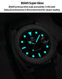 Popular Stainless Steel Calendar Display Luminous 200m Diver Silicone Quartz Watch
