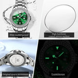 Original Luxury Brand Zircon Diamonds Dial Quartz Women Watches Fashion Business Bracelet Waterproof Wristwatch