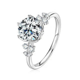 Fabulous 2.0ct D Moissanite 18k Gold Plated 925 Silver Engagement Wedding Rings