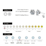 New Arrival D Colour VVS1 3.0 Carat Moissanite Diamonds Stud Earrings for Women - Sterling Silver Fine Jewellery - The Jewellery Supermarket