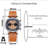Famous Brand Waterproof Chronograph Bubble Mirror Glass VK64 Quality Watches - Great Gifts Prefect for Men
