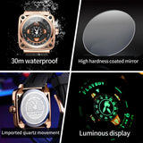 Top Brand High Quality Luxury Elegant Fashion Original Silicone Strap Waterproof Quartz Wrist Watch for Men