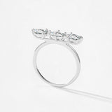 Luxury Dazzling Oval AAAA Lab Created Diamonds 925 Sterling Silver Ring