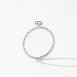Shining Clear AAAA Lab Created Diamond 925 Silver Solitaire Fine Ring
