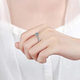 Stunning 1-3CT VVS1 D Colour Moissanite Diamonds Rings for Women Engagement Promise Wedding High Qualiy Jewellery