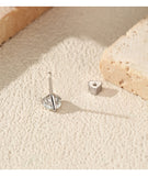 925 Sterling Silver Classic Round D Colour VVS1 Moissanite Helix Stud Earrings