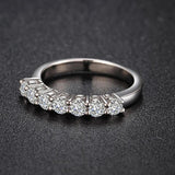 Stunning  VVS1 D Colour 100% Moissanite Diamond Eternity 925 Sterling Silver Wedding Engagement Rings for Women