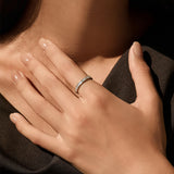 Dazzling D Colour VVS1 Rectangle Moissanite Eternity 925 Sterling Silver Rings