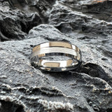 Brushed Polished Design Grooved Beveled Classic 6MM 8MM Tungsten Wedding Rings