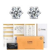 Brilliant 0.2-2ct D VVS1 6 Prong Moissanite Diamonds Screw Stud Earrings For Women Sterling Silver Fine Jewellery - The Jewellery Supermarket