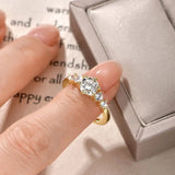 Elegant VVS1  D Colur 1.0CT 6.5MM D Moissanite Diamond Rings Exquisite Jewellery