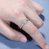 Terrific 1CT VVS1 GRA Certified Moissanite Diamonds Solitaire Rings, Engagement Wedding Silver Fine Jewellery
