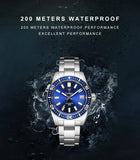 New 38mm Diver Mens Watch Japan NH35A Automatic Mechanical Sapphire Glass Date Luminous 200M Waterproof Wristwatch