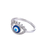 Beautiful Creative Devil's Eye Fashion Handmade Enamel Party 925 Silver Ring