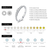 Exquisite Round VVS1 D Colour Moissanite 925 Sterling Silver Ring Fine Jewelry