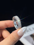 Luxury Full Round VVS1 D Colour Moissanite Diamond Geometry Rings Fine Jewellery