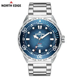 New TRITON Solar Powered Dive Watch - Luxury 316L Stainless Steel Case Waterproof 300M Quartz Watches For Men