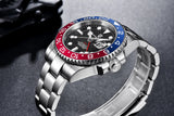 TOP BRAND DESIGN 40MM GMT Luxury NH34 Automatic Stainless Steel Waterproof Men Mechanical Wristwatch